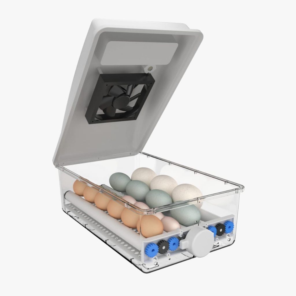 Incubadora blanca de 24 huevos