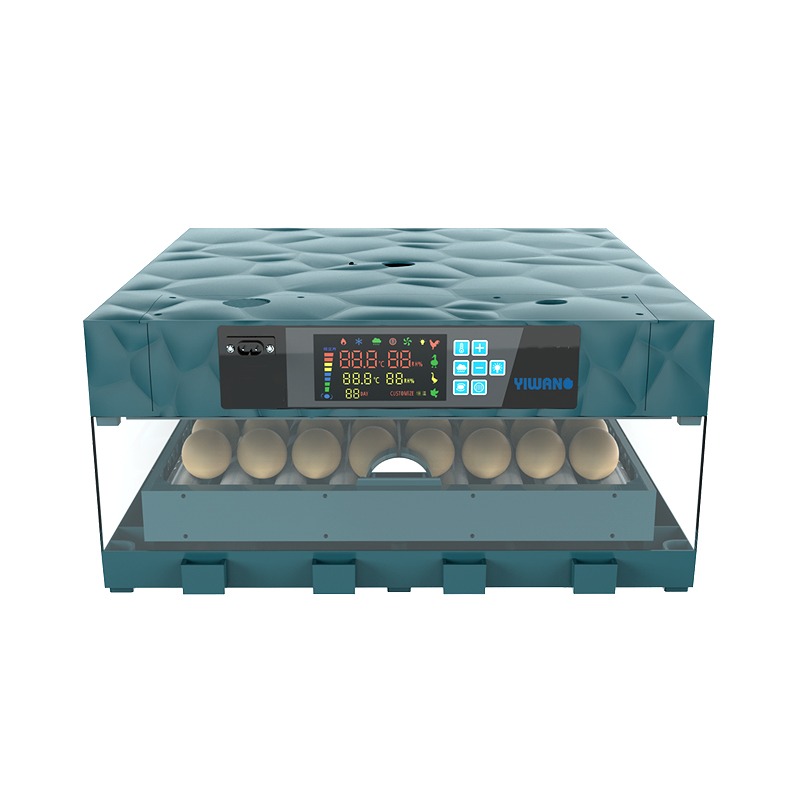 Incubadora 64 huevos Yiwan con control automático de temperatura, humedad y volteo